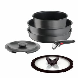 Набор посуды Tefal Ingenio Inspiration, 6 предметів, чорний (L867S604)