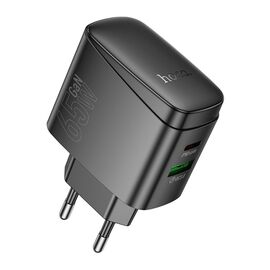 Зарядное устройство HOCO CS63A Bright 1xUSB-C PD65W + 1xUSB QC3.0 Black (6942007638470)