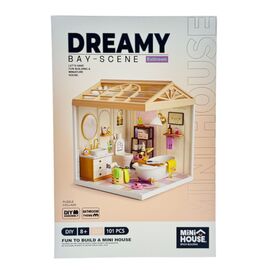 Конструктор Mini House румбокс серии Интерьер – Ванная комната (свет) (8009)