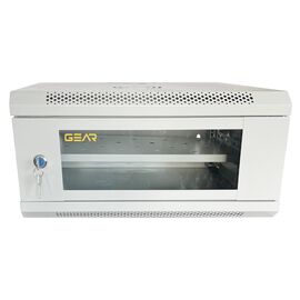 Шкаф настенный GEAR 4U 19" 600x600x240 мм, + полка 19", grey (GWMSN-4U-600-600G)