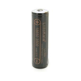 Аккумулятор 18650 3500mah (3300-3500mah), Protected, 3.7V(2.75-4.2V), Black Liitokala (Lii-35A-PCB)