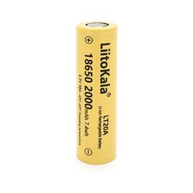 Аккумулятор 18650 2000mah (1900-2000mah), 3.7V(2.75-4.2V), Yellow Liitokala (Lii-LT20A)