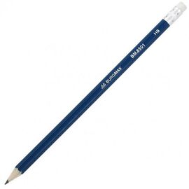 Карандаш графитный Buromax НВ, with eraser, assorted colors, tube (BM.8501)