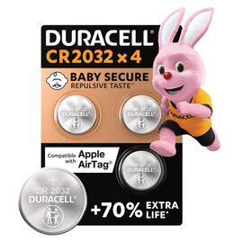 Батарейка CR 2032 специальная литиевая типа таблетка 2032 3V, 4 шт. Duracell (5007662/5010951/5014799)