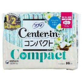 Гигиенические прокладки Unicharm Center-In Compact 1/2 Day Use С ароматом мыла 16 шт (4903111313884)
