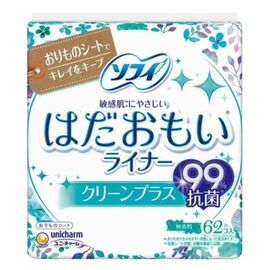 Ежедневные прокладки Unicharm Sofy Hadaomoi Clean Plus 62 шт (4903111374762)