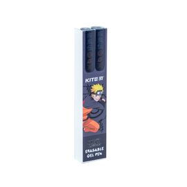 Ручка гелева Kite пиши-стирай Naruto синя, 2 шт у пеналі (NR24-069)