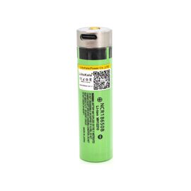 Аккумулятор 18650 3400mah, 3.7V(2.75-4.2V), Type-C, Green Liitokala (Lii-34B-USB)