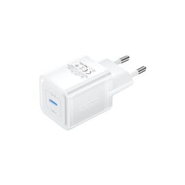 Зарядний пристрій Vention 1xUSB-C PD20W GaN + cable USB-C to USB-C white (TZ-FEPW0-EU-01)