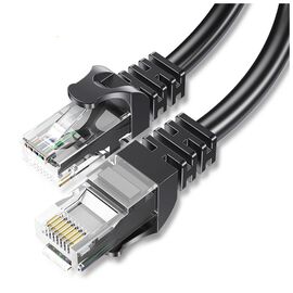 Патч-корд 10м UTP cat 6 RJ45 TopSpeed Ethernet Flat Cable Black Essager (EXCWXB-JSF01)