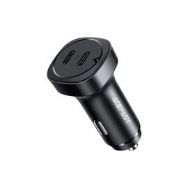 Зарядное устройство Acefast 2xUSB-C 72W car adapter metal (6974316280361)
