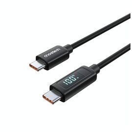 Дата кабель USB-C to USB-C 1.2m PD100W digital display silicone Choetech (XCC-1064)