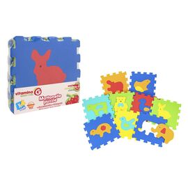 Дитячий килимок Vitamina G 9 пазлів із фігурками тварин 32 x 32 см, (05049)