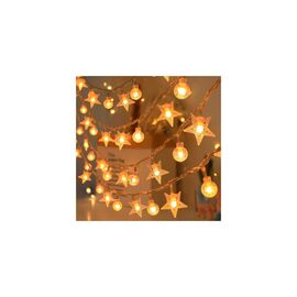 Гирлянда Voltronic Зірочки+Кулі White Hot, 80 шт, 10 м. прозора, 220V (GarlStarBal-10m220)