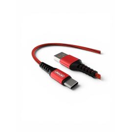 Дата кабель USB 2.0 AM to USB-C 1.0m 2.4A red Denmen (DN-D02T-RD)