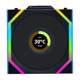Кулер для корпуса Lian Li UNI Fan SL WIRELESS LCD 120-1, Black (G99.12SLLCD1W1B.00)
