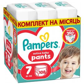 Подгузники Pampers Active Baby Pants Розмір 7 (15+ кг) 108 шт (8006530305747)