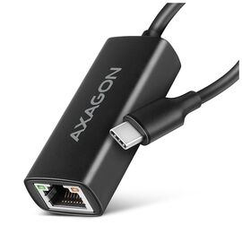 Переходник USB-C to RJ45 Ethernet 1000Mbps black AXAGON (ADE-ARC)