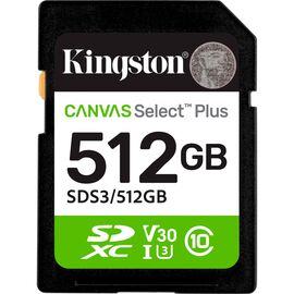 Карта памяти Kingston 512GB SDXC class 10 UHS-I U3 V30 A1 Canvas Select Plus (SDS3/512GB)