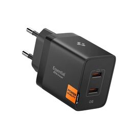 Зарядное устройство Spigen 2xUSB-C PD 47W black (ACH09457)