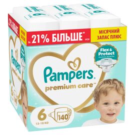 Подгузники Pampers Premium Care Розмір 6 (13-18 кг) 140 шт (8006530223683)