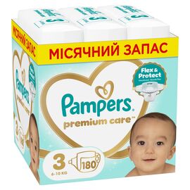 Подгузники Pampers Premium Care Розмір 3 (6-10 кг) 180 шт (8006530223720)