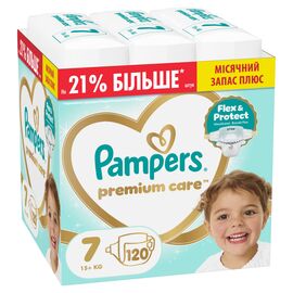 Подгузники Pampers Premium Care Розмір 7 (15+ кг) 120 шт (8006530223638)