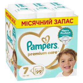 Подгузники Pampers Premium Care Розмір 7 (15+ кг) 99 шт (8006530223584)