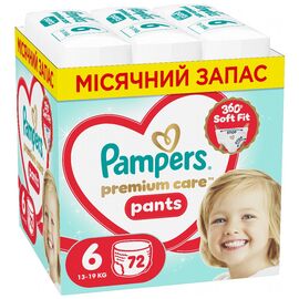 Подгузники Pampers Premium Care Pants Розмір 6 (13-19 кг) 72 шт (8006530320139)