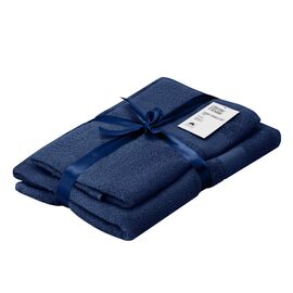 Полотенце Ardesto набор махровых Essence 50 х 90 см, 70 х 130 см, 2шт, 100% хлопок, синий темный (ART2358NA)