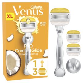 Бритва Gillette Venus Pro ComfortGlide Coconut с 3 сменными картриджами + крючок для бритвы (8700216970105)