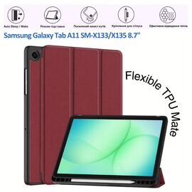 Чехол для планшета BeCover Flexible TPU Mate Samsung Galaxy Tab A11 SM-X133/X135 8.7" Red Wine (715589)