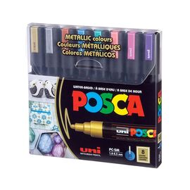Набор маркеров UNI набор POSCA Metallic Color, 1,8-2,5 мм, 8 шт (PC-5M METALLIC COLOR 8C)