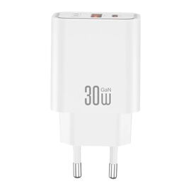 Зарядное устройство XO 1xUSB 22.5W + 1xUSB-C PD30W white (CE42.white)