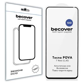 Стекло защитное BeCover 10D Tecno POVA 7 Neo (LJ6) Black (714921)