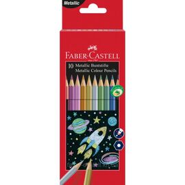 Карандаши цветные Faber-Castell 10 кольорів, металік (201583) (28653)