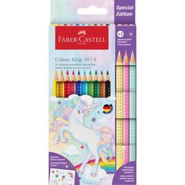 Карандаши цветные Faber-Castell Colour Grip акварельні, 10 кольорів + 3 пастельних олівця (201542) (32323)