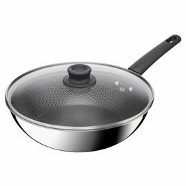 Сковорода Tefal ВОК Emotion+ Power з кришкою 28см (E3411655)