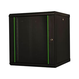 Шкаф настенный Lande Proline 7U 19" 600x600, скло, чорна (LN-PR07U6060-BL-111)