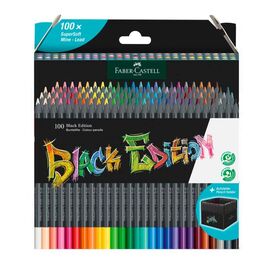 Карандаши цветные Faber-Castell Black Edition colour pencils 100 кольорів тригранні чорне дерево (32354)