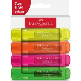 Набор маркеров Faber-Castell текстовых Textmarker 46 Superfluorescent, 4 цвета в картонной коробке (32578)