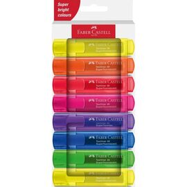 Набор маркеров Faber-Castell текстовых Highlighter Set 46, 8 штук (6+2 желтых) в картонной коробке (32591)