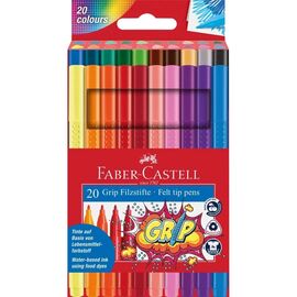Фломастеры Faber-Castell трехгранные Grip felt-tip pen, 20 цветов (17766)