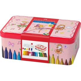 Фломастеры Faber-Castell Балерина в металлической коробке Connector Скрепляй вместе 33 цвета (26537)