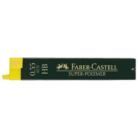 Грифель для механического карандаша Faber-Castell Super-Polymer НВ (диаметр 0,35 мм), 12 штук в пенале (16527)