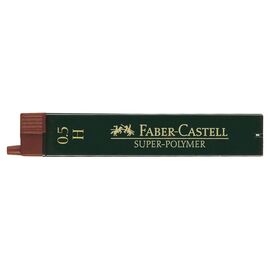 Грифель для механического карандаша Faber-Castell Super-Polymer Н (диаметр 0,5 мм), 12 штук в пенале (16805)
