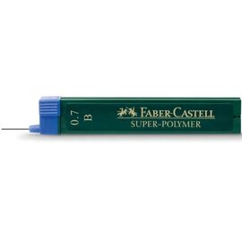 Грифель для механического карандаша Faber-Castell Super-Polymer В (диаметр 0,7 мм), 12 штук в пенале (22543)