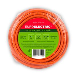 Сетевой удлинитель EUROELECTRIC ПВС 2x1 без заземления 1 гн. оранжевый 10м (ES2X1-10M-OR)