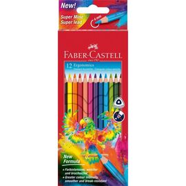 Карандаши цветные Faber-Castell Colour pencils Ergonomics, трифільні, 4 мм, 12 кольорів (116512) (32850)