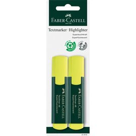 Маркер Faber-Castell текстовый Textliner 48 Superfluorescent цвет желтый 2 шт в блистере (33021)